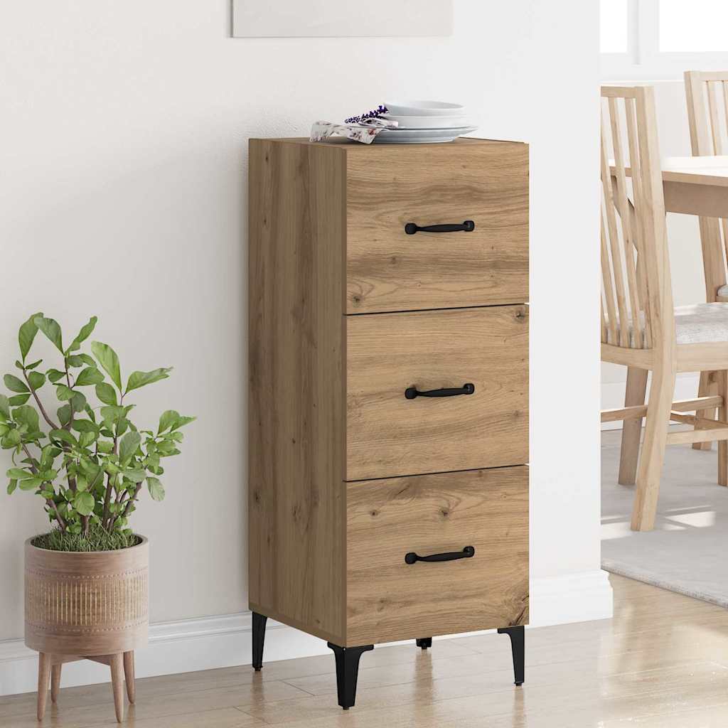 Credenza Rovere artigianale 34,5 x 34 x 90 cm Legno multistrato