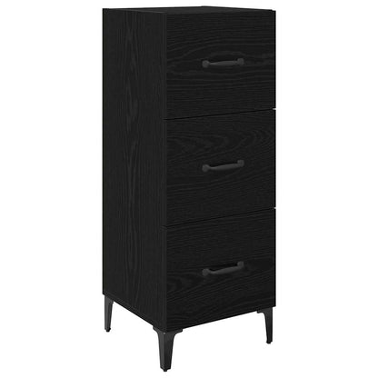 Credenza Rovere Nero 34,5 x 34 x 90 cm Legno multistrato