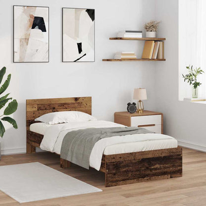 Struttura del letto con testiera Legno vecchio 100 x 200 cm