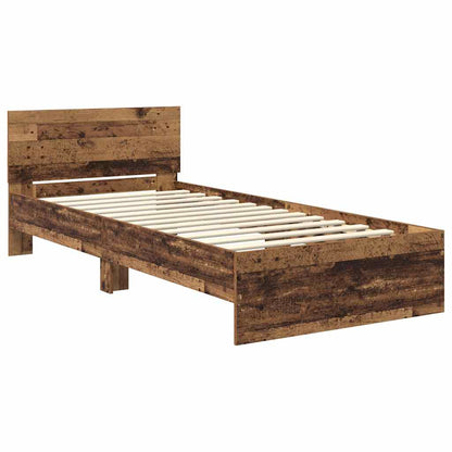 Struttura del letto con testiera Legno vecchio 100 x 200 cm
