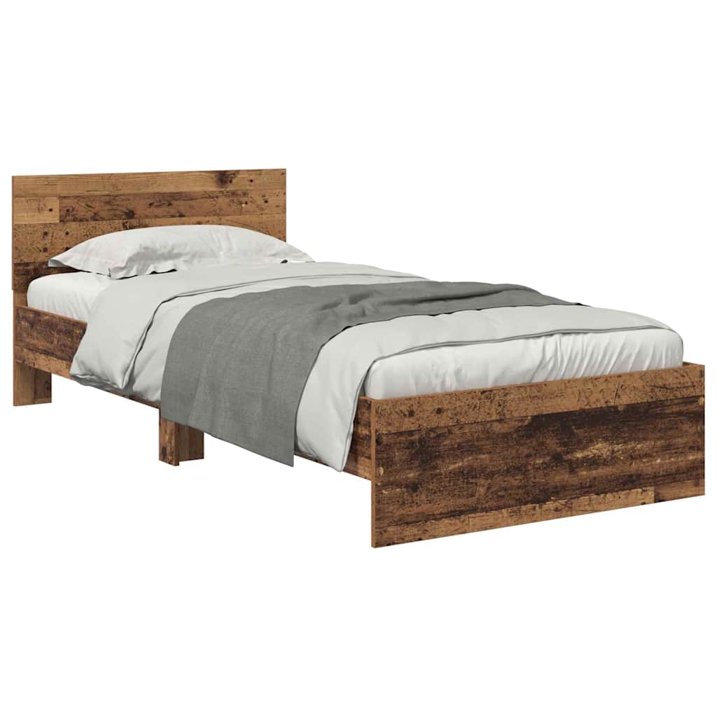 Struttura del letto Legno vecchio 90 x 190 cm Legno multistrato