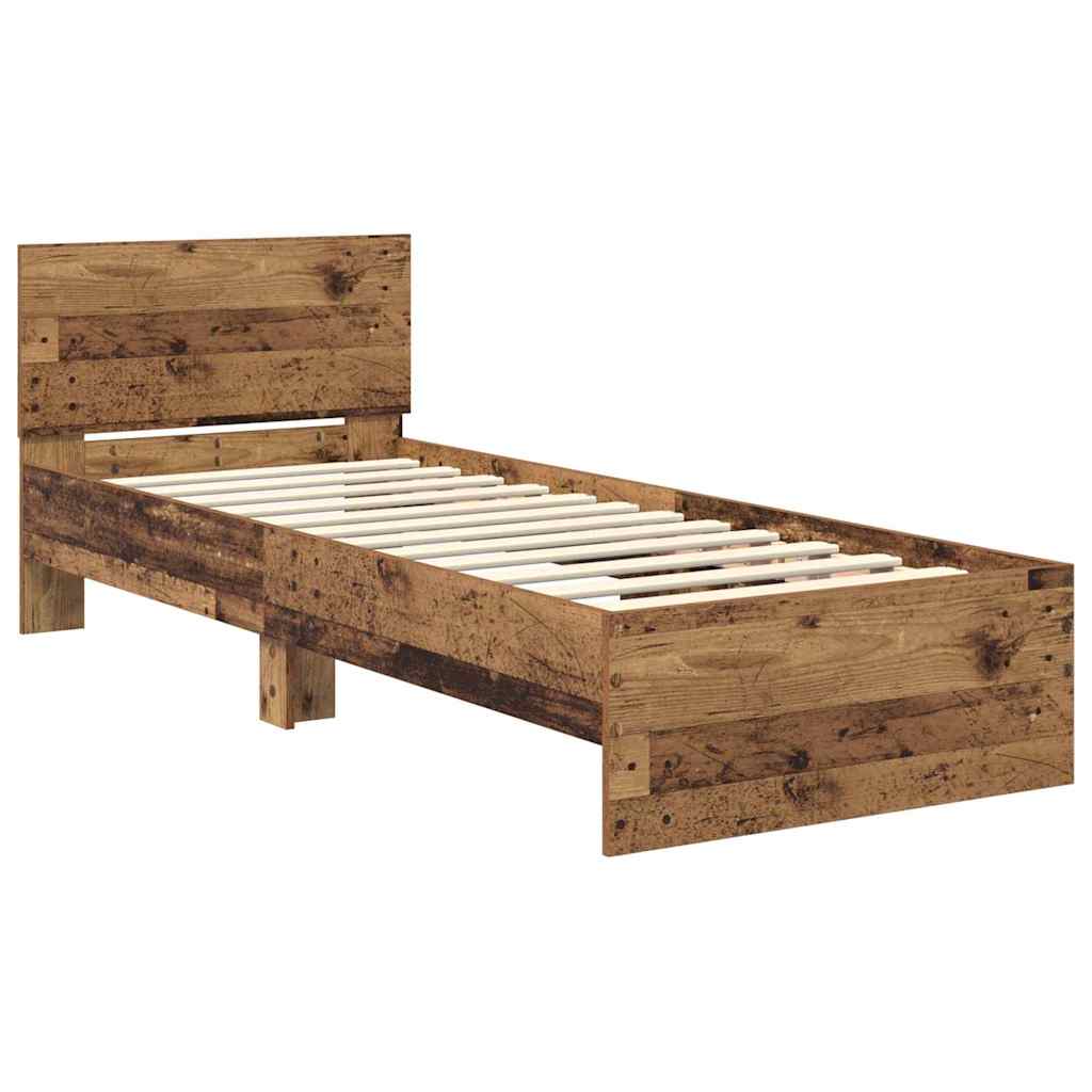 Struttura del letto Legno vecchio 75 x 190 cm Legno multistrato