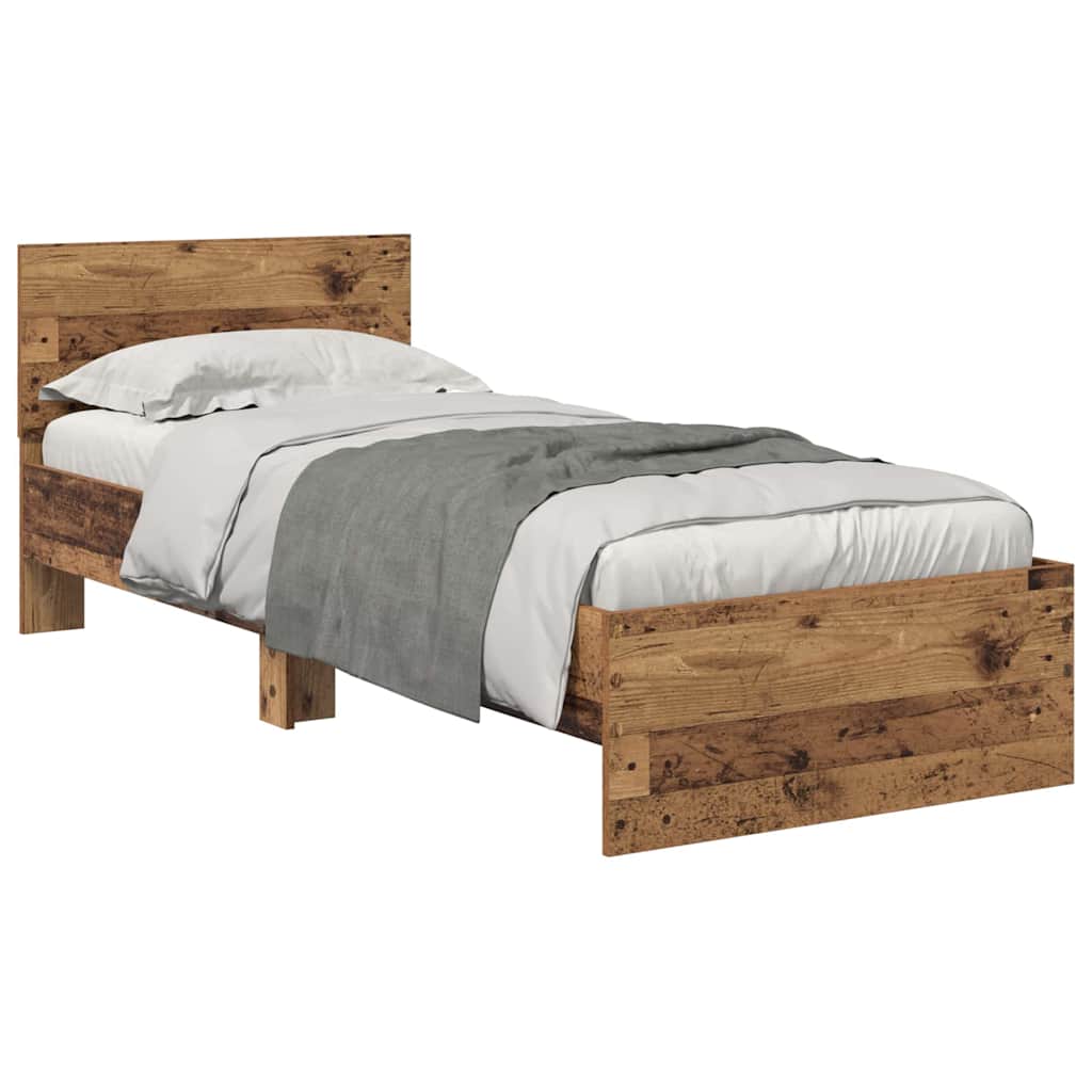 Struttura del letto Legno vecchio 75 x 190 cm Legno multistrato