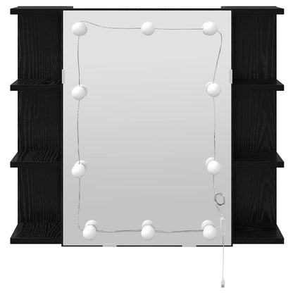 Mobiletto per specchio Rovere Nero 70 x 16,5 x 60 cm