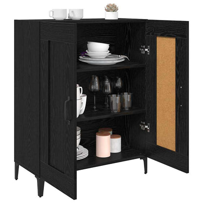 Credenza Rovere Nero 69,5 x 34 x 90 cm Legno multistrato