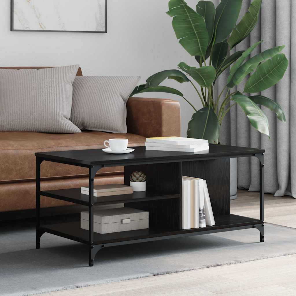 Tavolino da salotto Rovere Nero 100 x 50 x 45 cm