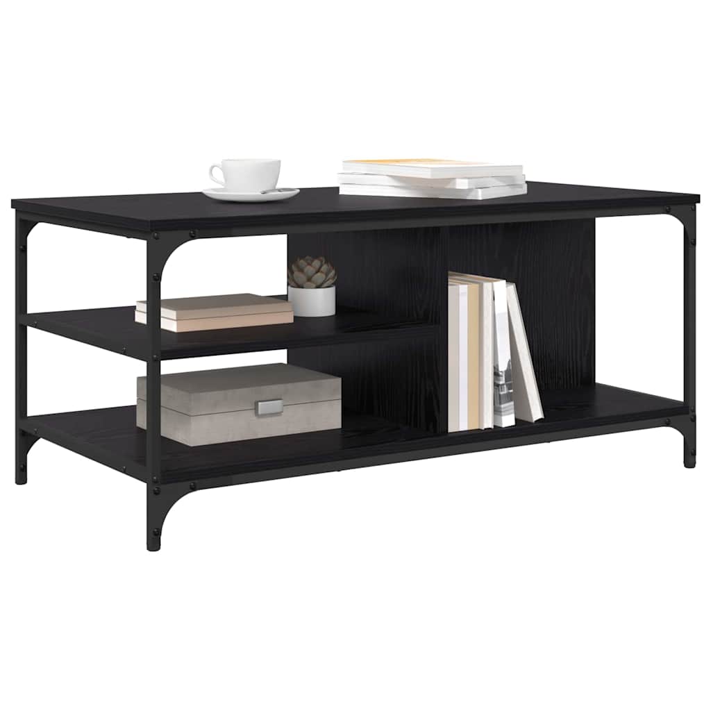 Tavolino da salotto Rovere Nero 100 x 50 x 45 cm