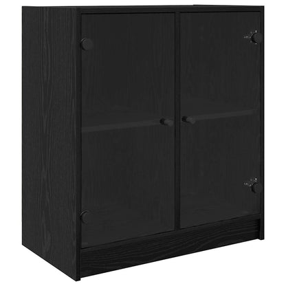 Mobile laterale Rovere Nero 68 x 37 x 75,5 cm Legno multistrato