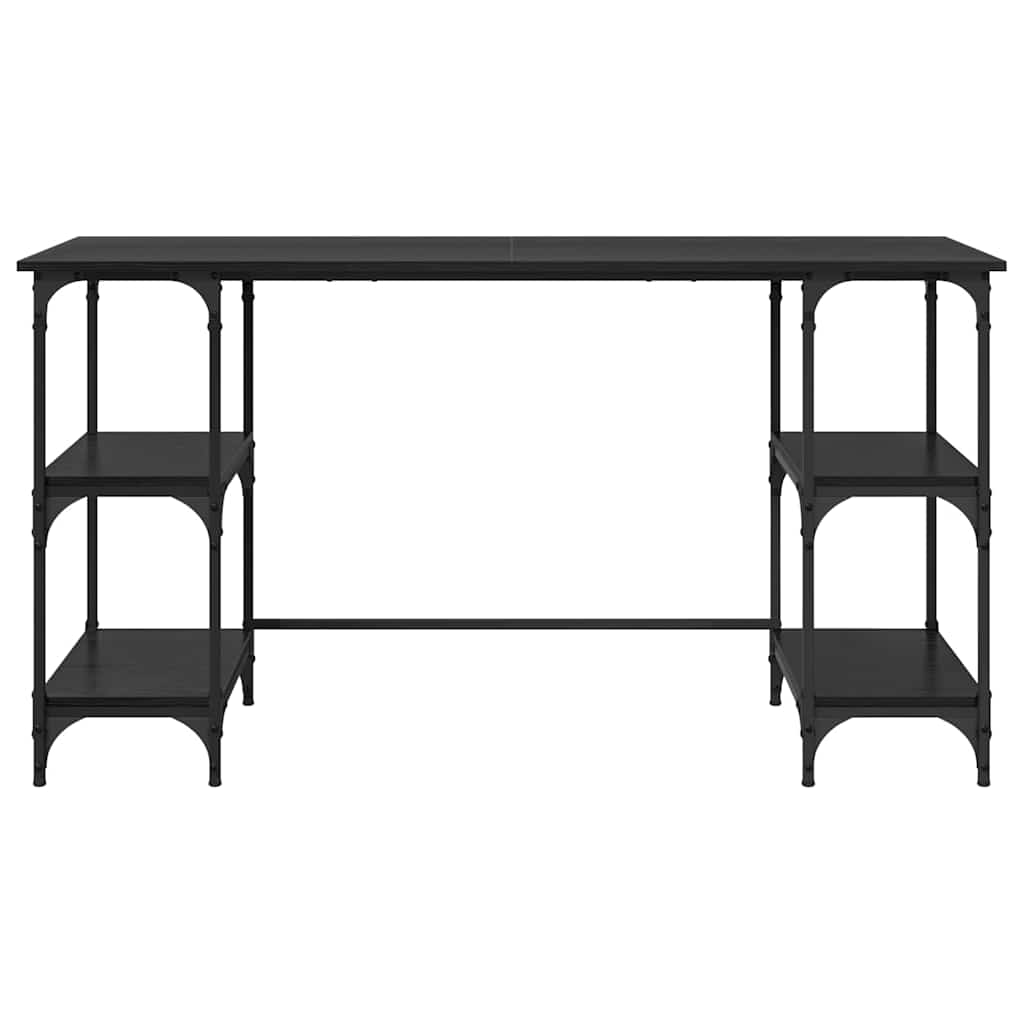 Scrivania Rovere nero 140 x 50 x 75 cm Legno multistrato