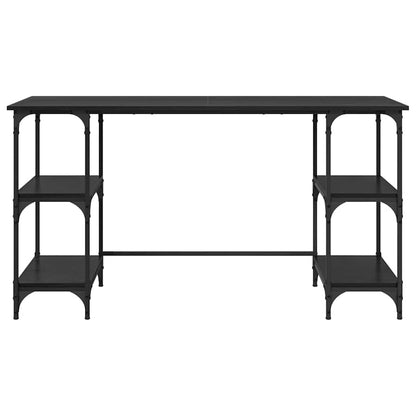 Scrivania Rovere nero 140 x 50 x 75 cm Legno multistrato