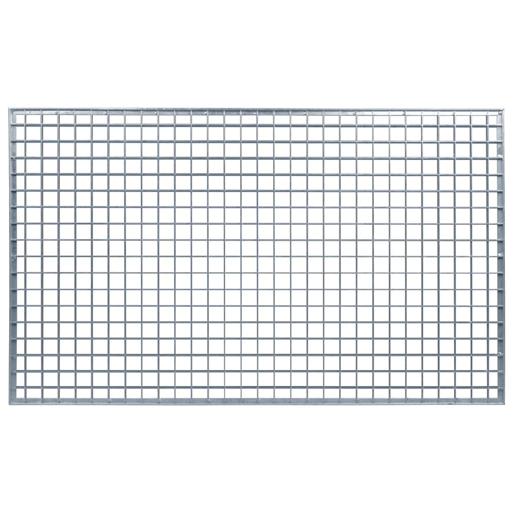Grata Argento 30 x 30 x 2 cm Acciaio Zincato a Caldo