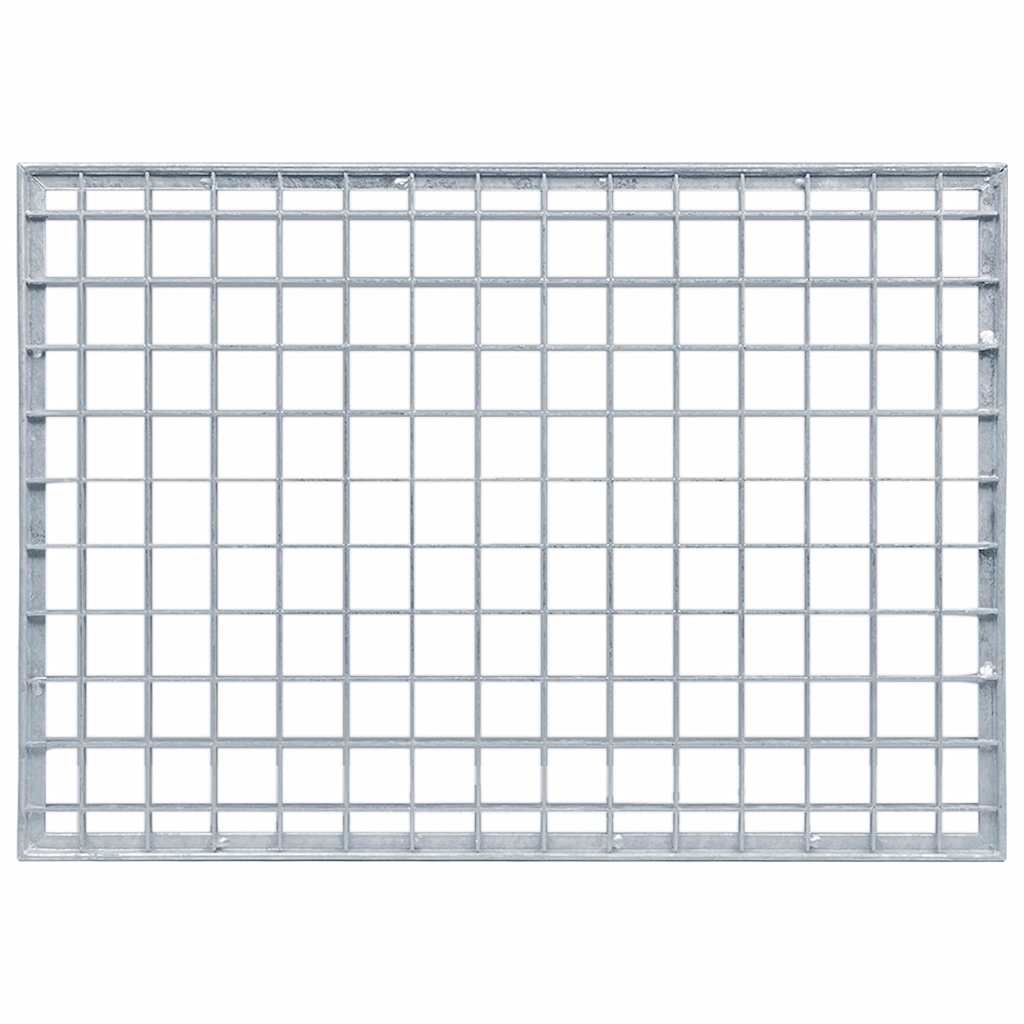 Grata Argento 50 x 35 x 2 cm Acciaio Zincato a Caldo