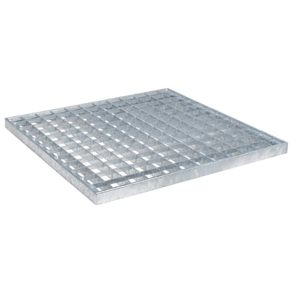 Grata Argento 40 x 40 x 2 cm Acciaio Zincato a Caldo