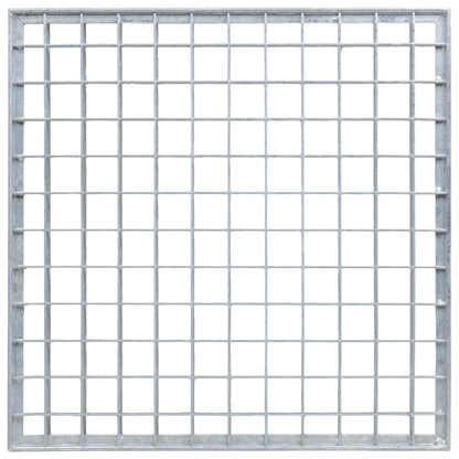 Grata Argento 40 x 40 x 2 cm Acciaio Zincato a Caldo