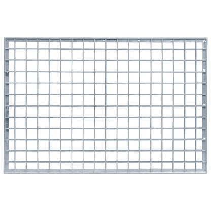 Grata Argento 60 x 40 x 2 cm Acciaio Zincato a Caldo