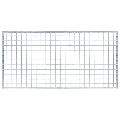 Grata Argento 80 x 40 x 2 cm Acciaio Zincato a Caldo