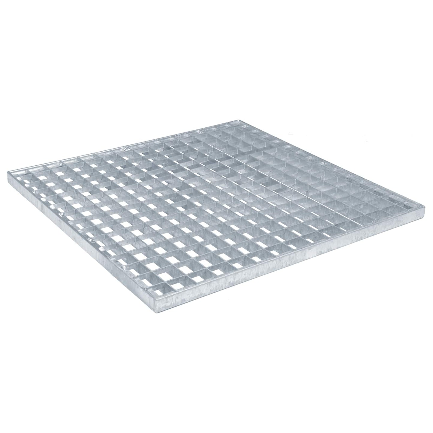 Grata Argento 50 x 50 x 2 cm Acciaio Zincato a Caldo
