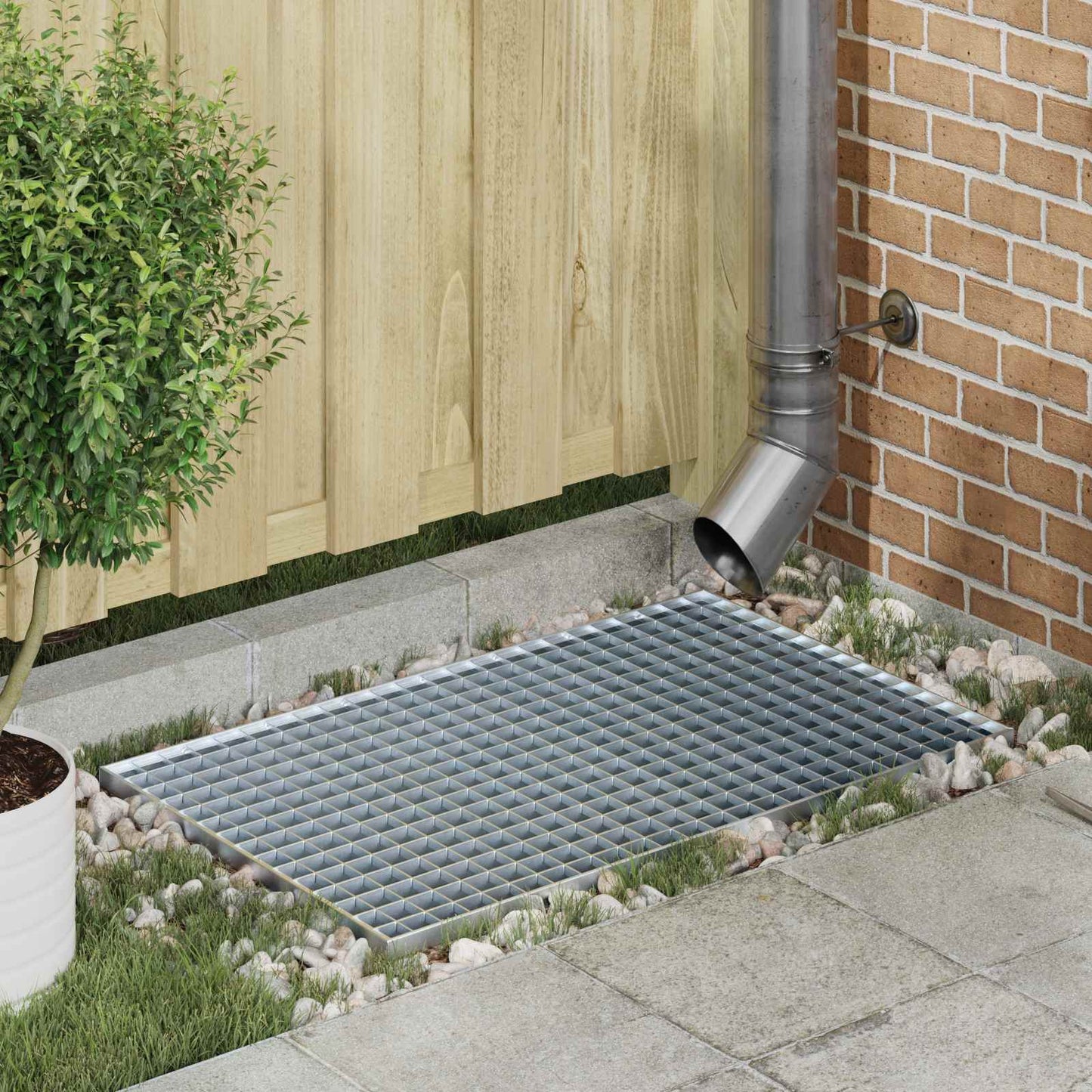 Grata Argento 80 x 50 x 2 cm Acciaio Zincato a Caldo