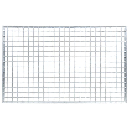 Grata Argento 80 x 50 x 2 cm Acciaio Zincato a Caldo