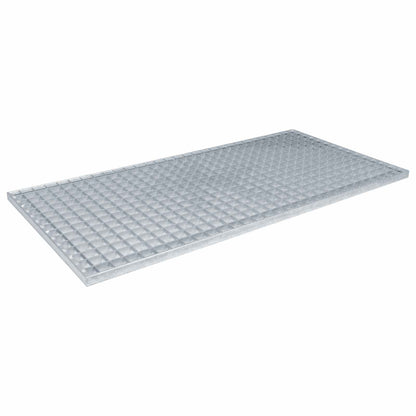 Grata Argento 100 x 50 x 2 cm Acciaio Zincato a Caldo