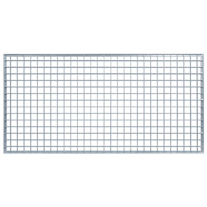Grata Argento 100 x 50 x 2 cm Acciaio Zincato a Caldo