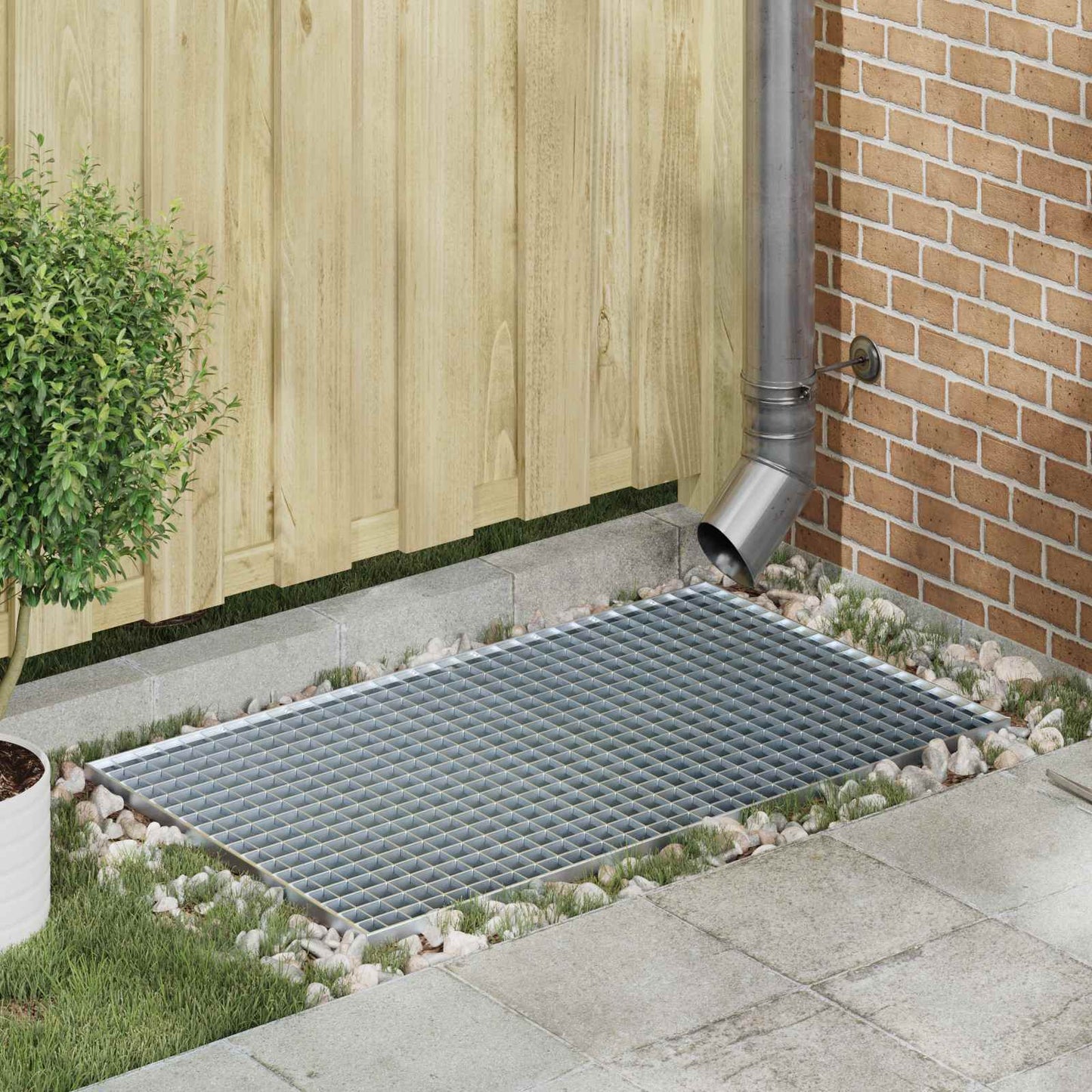Grata Argento 100 x 60 x 2 cm Acciaio Zincato a Caldo
