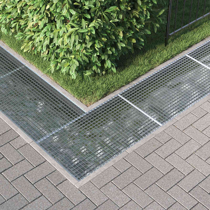 Grata Argento 100 x 60 x 2 cm Acciaio Zincato a Caldo