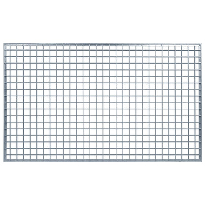 Grata Argento 100 x 60 x 2 cm Acciaio Zincato a Caldo
