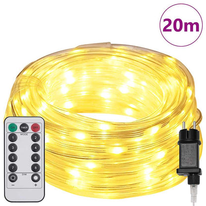 Luce a corda con 480 LED Bianco caldo 20 m PVC