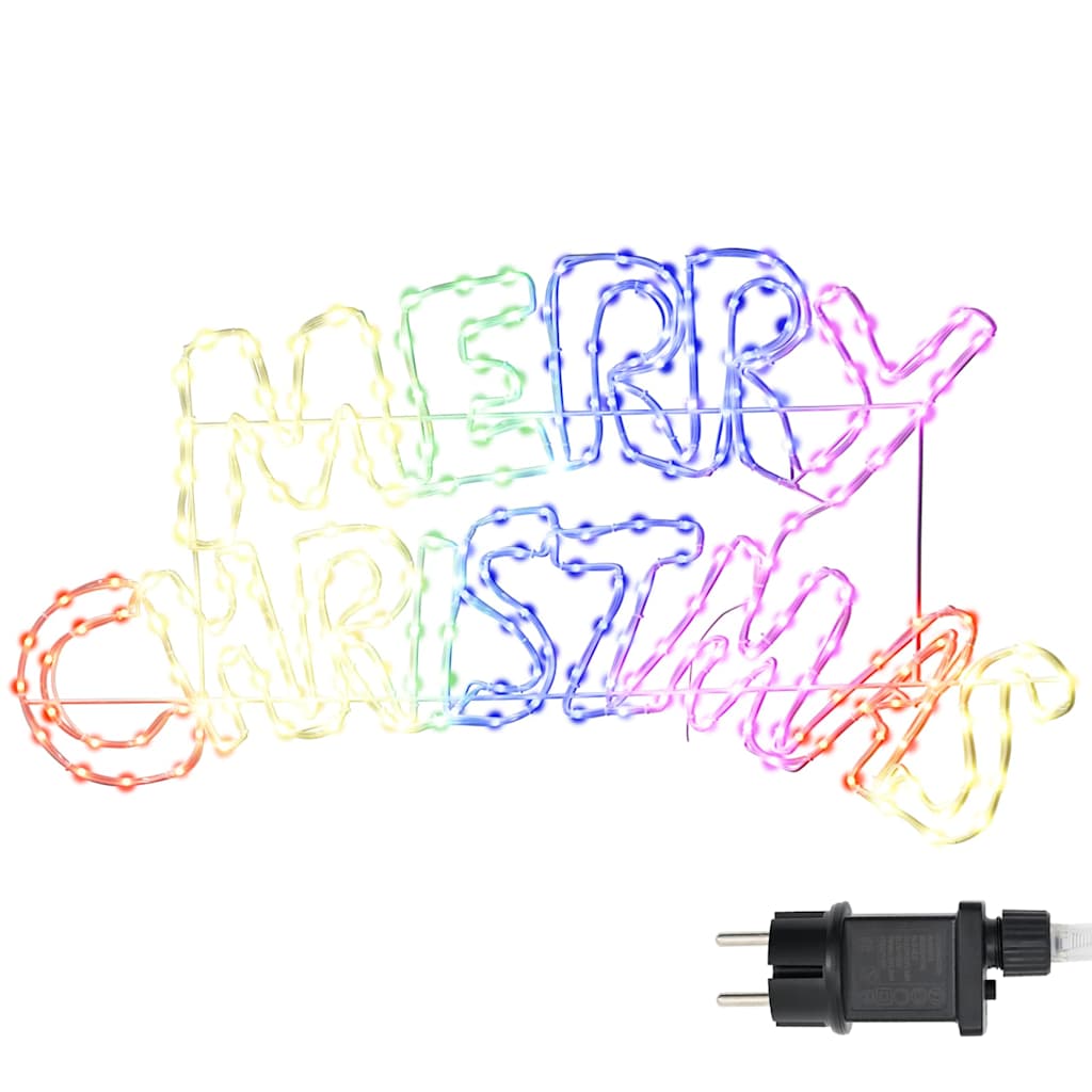 Insegna di Natale con 240 LED Multicolore 99,5 x 54 cm PVC