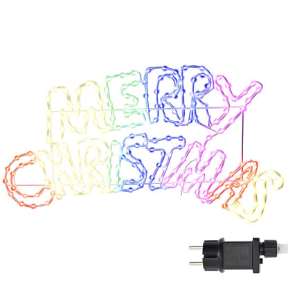 Insegna di Natale con 240 LED Multicolore 99,5 x 54 cm PVC