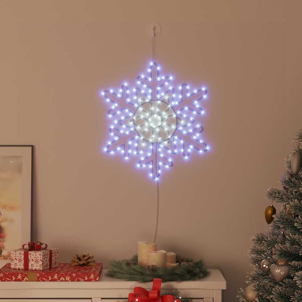 Fiocco di Neve di Natale Blu 55,5 x 55,5 x 0,75 cm PVC