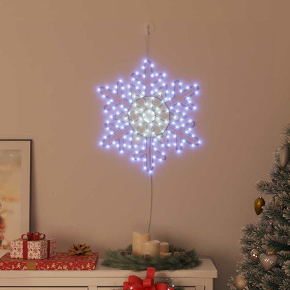 Fiocco di Neve di Natale Blu 55,5 x 55,5 x 0,75 cm PVC