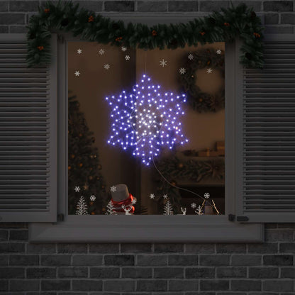 Fiocco di Neve di Natale Blu 55,5 x 55,5 x 0,75 cm PVC