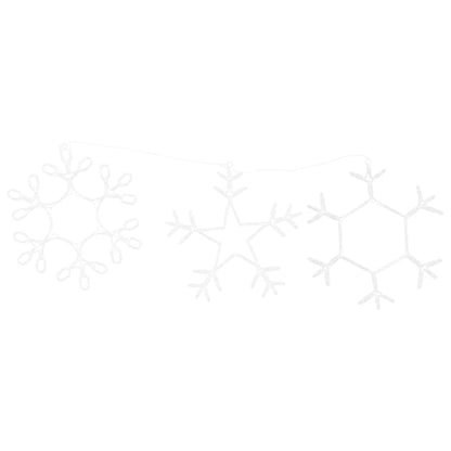Fiocco di Neve di Natale Bianco caldo 44,5 x 38 cm PVC