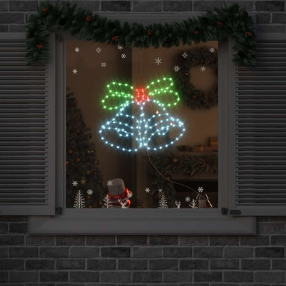 Campana di Natale con 144 LED Multicolore 57 x 47,5 cm PVC