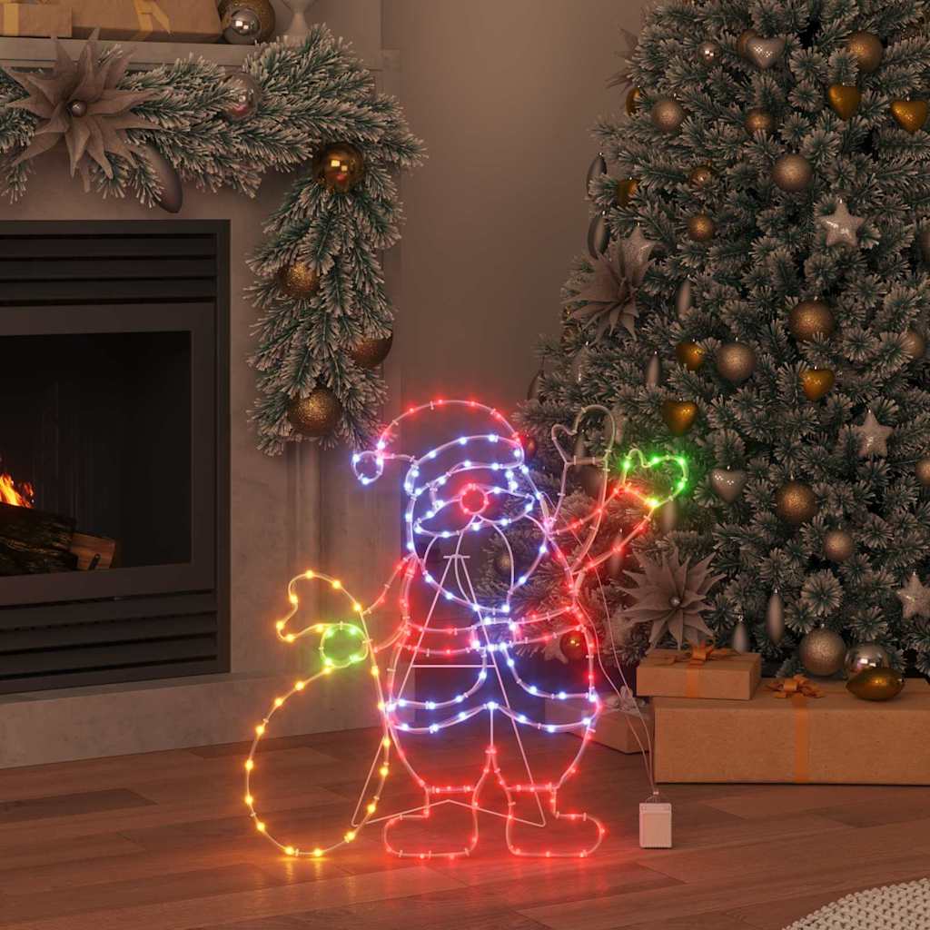 Luce Babbo Natale Multicolore 58.5 x 60 x 1.3 cm Ferro