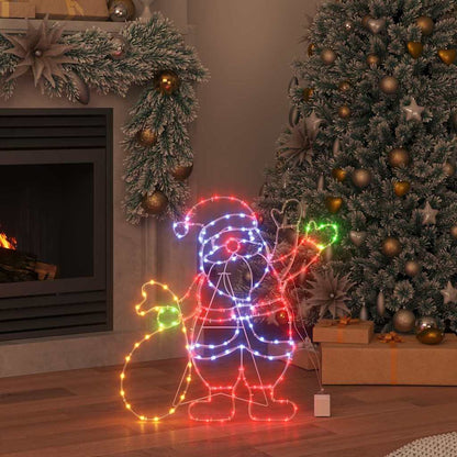 Luce Babbo Natale Multicolore 58.5 x 60 x 1.3 cm Ferro