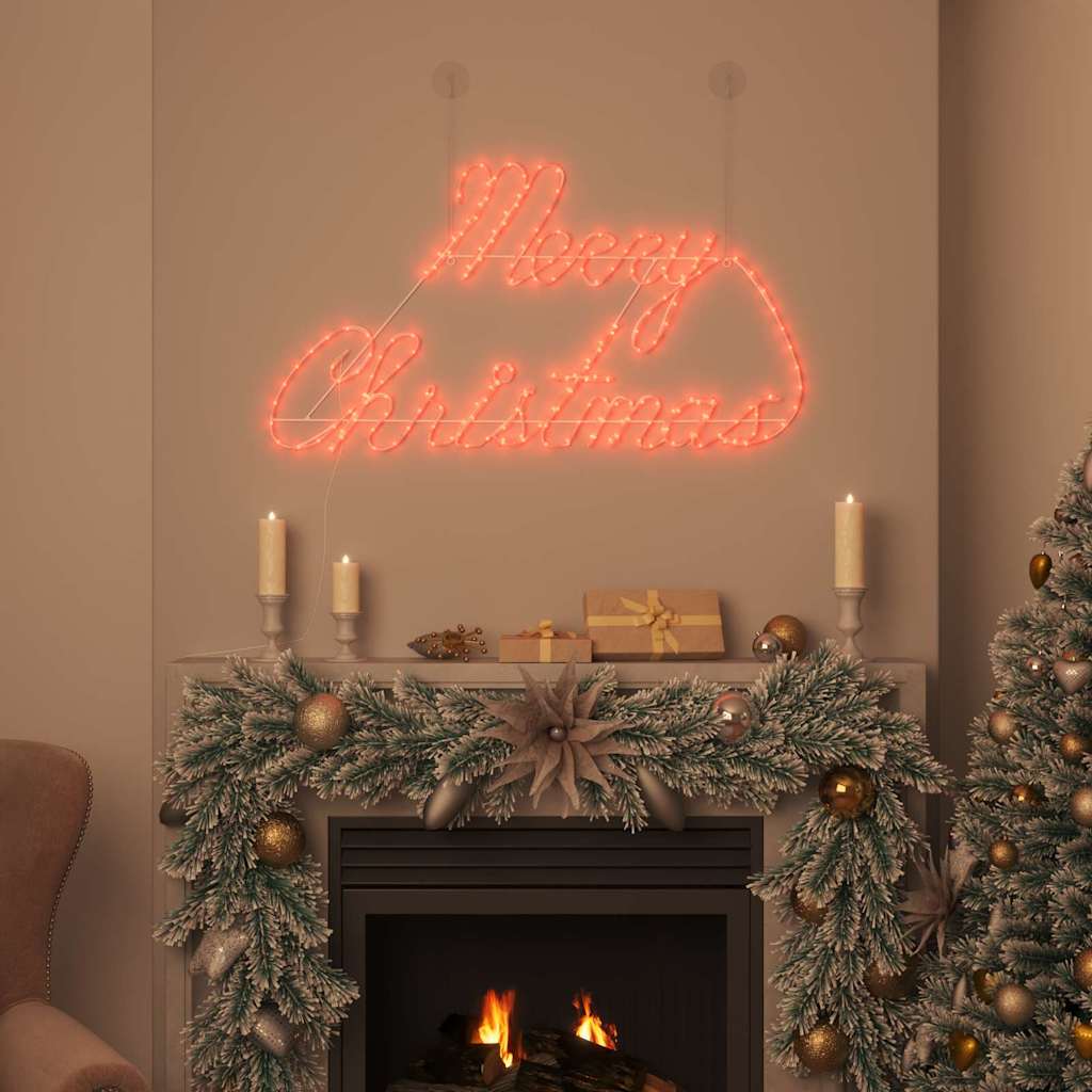 Insegna di Natale con 216 LED Rosso 99 x 55 x 13 cm Ferro