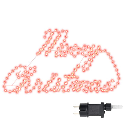 Insegna di Natale con 216 LED Rosso 99 x 55 x 13 cm Ferro