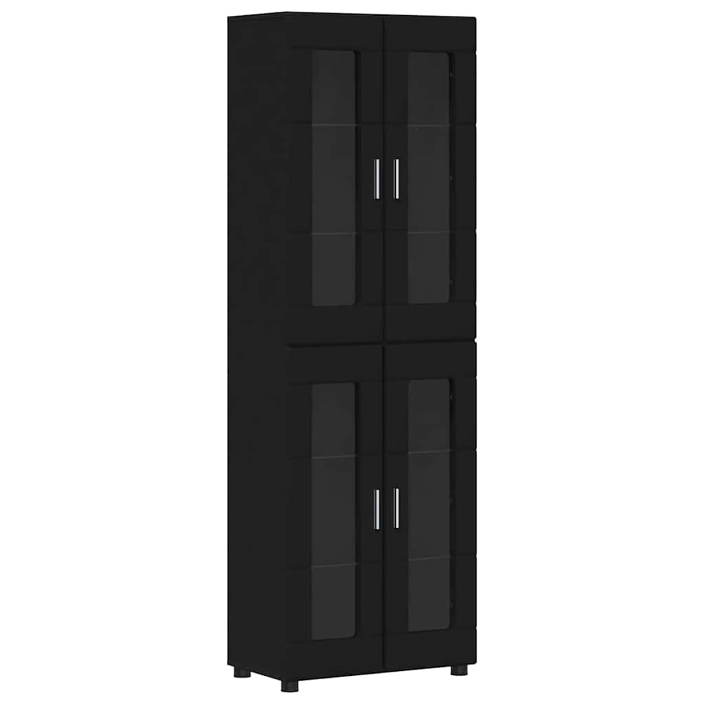 Credenza FLORIN Nero 60 x 35 x 182 cm Legno multistrato
