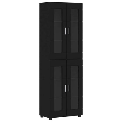 Credenza FLORIN Nero 60 x 35 x 182 cm Legno multistrato