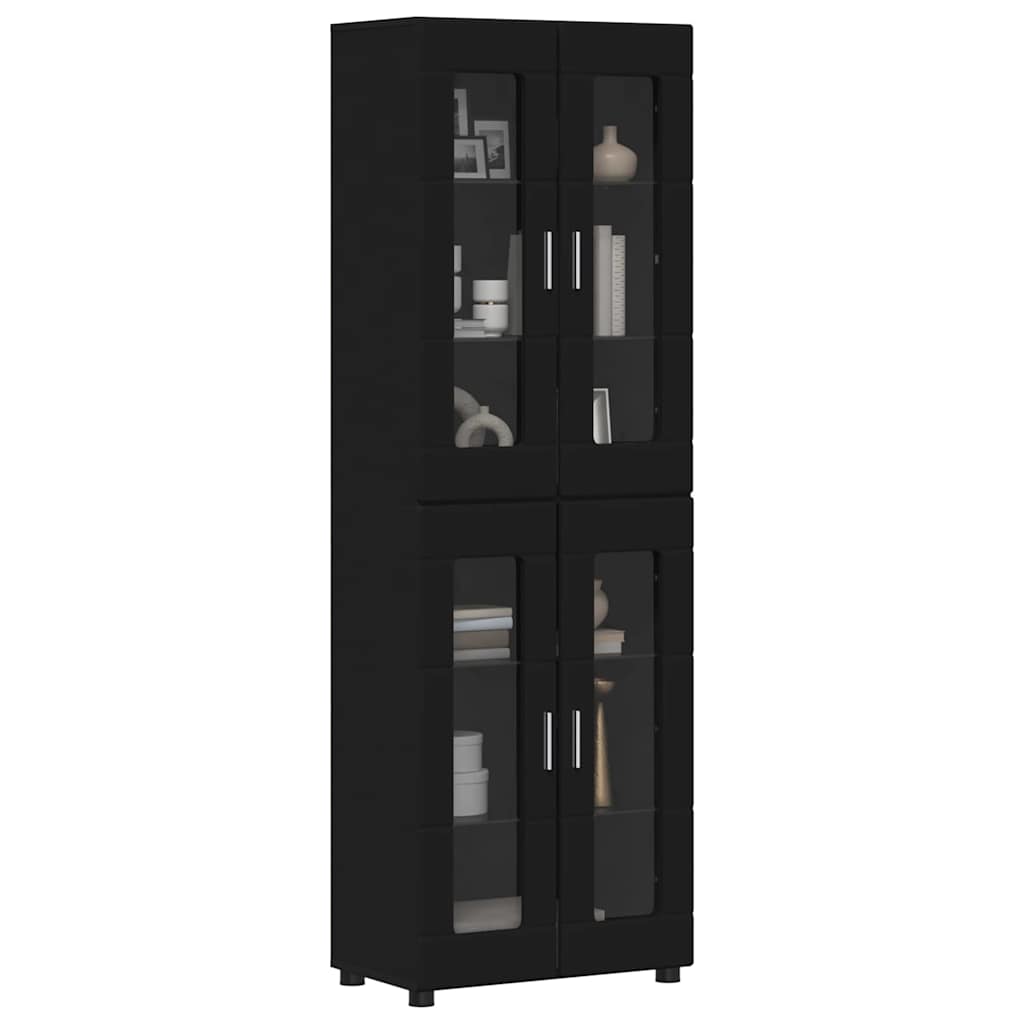 Credenza FLORIN Nero 60 x 35 x 182 cm Legno multistrato
