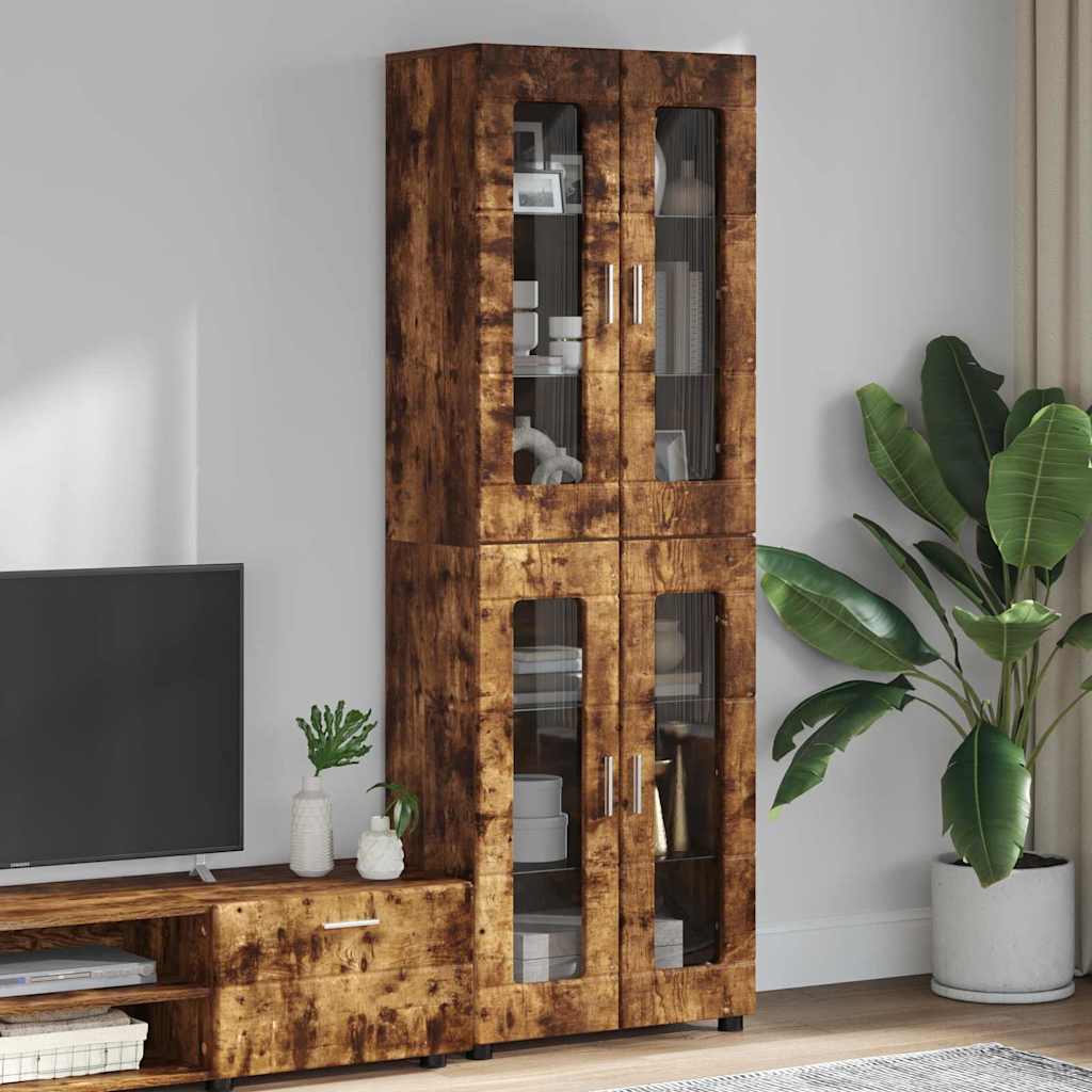Credenza FLORIN Rovere fumÃ© 60 x 35 x 182 cm Legno multistrato