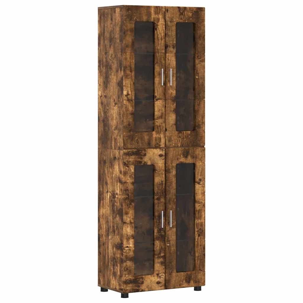 Credenza FLORIN Rovere fumÃ© 60 x 35 x 182 cm Legno multistrato