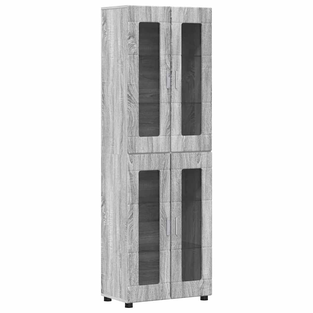 Credenza con lo scaffale FLORIN Grigio Sonoma 60 x 35 x 182 cm