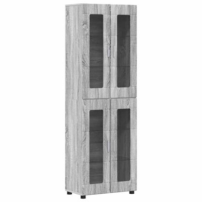 Credenza con lo scaffale FLORIN Grigio Sonoma 60 x 35 x 182 cm