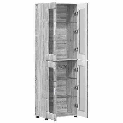 Credenza con lo scaffale FLORIN Grigio Sonoma 60 x 35 x 182 cm