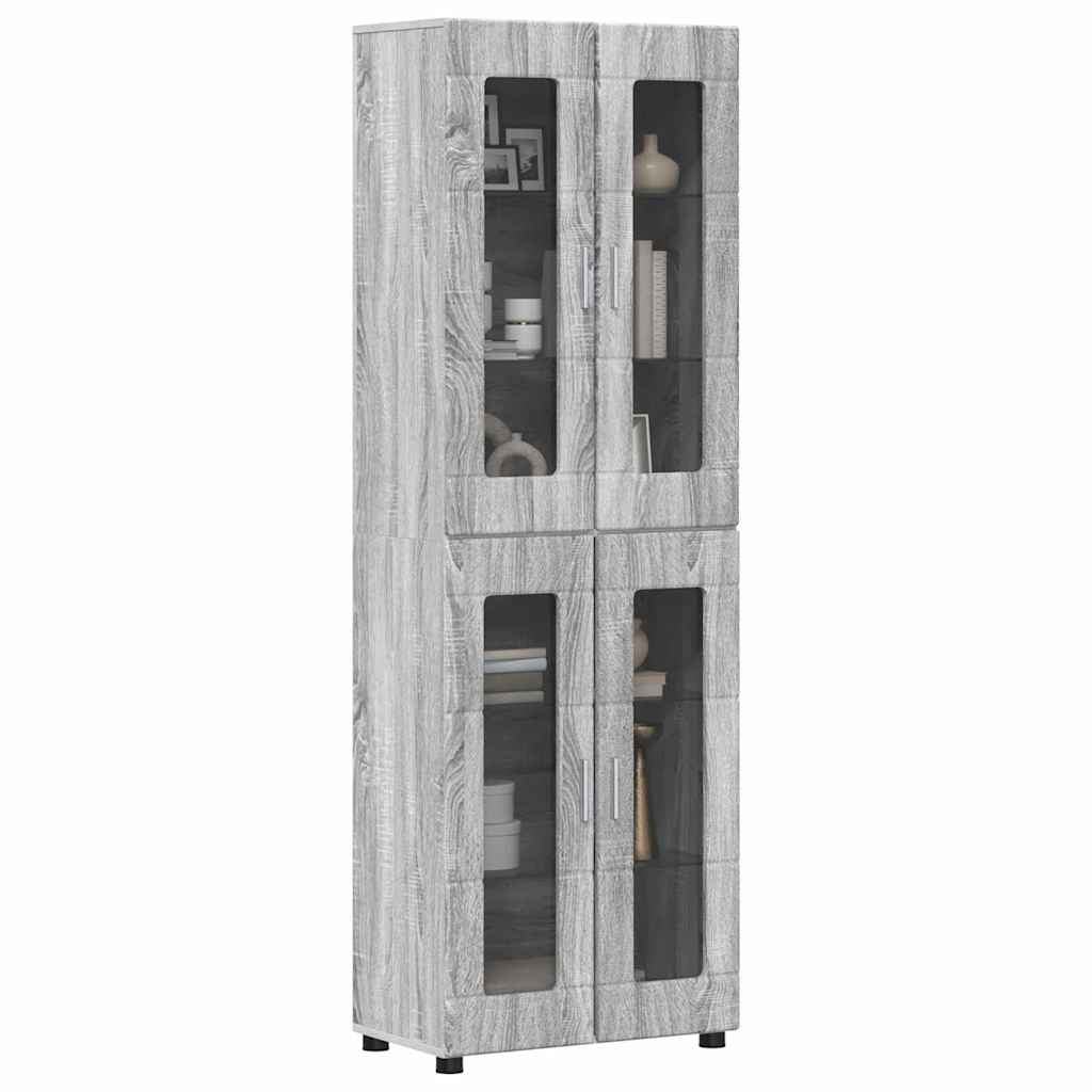 Credenza con lo scaffale FLORIN Grigio Sonoma 60 x 35 x 182 cm