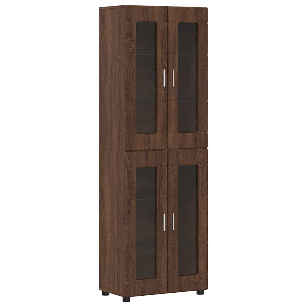 Credenza con lo scaffale FLORIN Rovere Marrone 60 x 35 x 182 cm